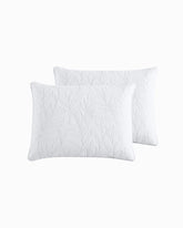 Solid Costa Sera 2-Piece Standard Quilted Sham Set - White