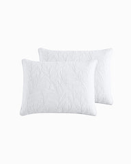Solid Costa Sera 2-Piece King Quilted Sham Set - White