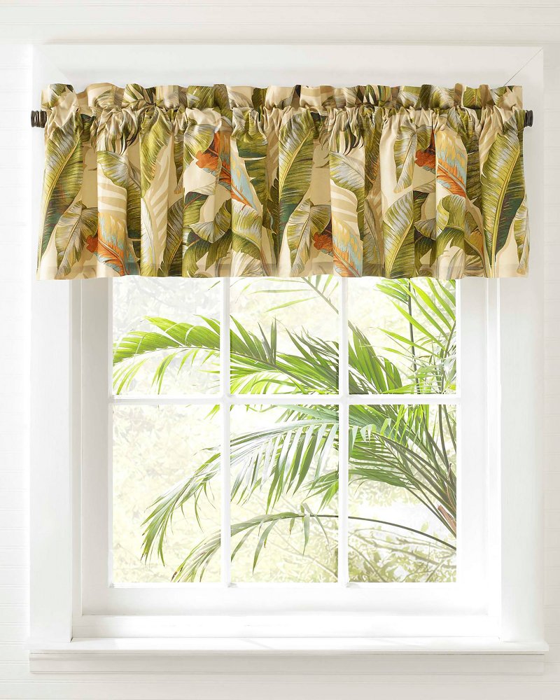 Palmiers Window Valance - Green