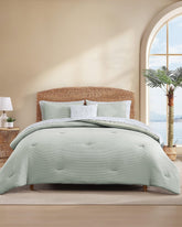Seersucker Solid 8-Piece King Comforter Set - Spring Green