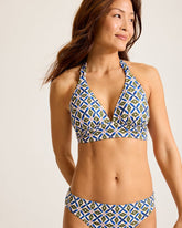 Playa Marbella Reversible Halter Bikini Top - Malibu Peach Rev