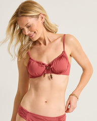 Jewel Sands Underwire Bikini Top - Soft Sienna