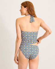 Playa Marbella Reversible Halter Tankini Top - Malibu Peach Rev