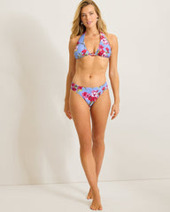 Tropic Isles Chambray Beach Halter Bikini Top - Blue Monday