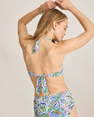 Island Cays Poolside Palms Underwire Halter Bikini Top - Four Leaf Clover