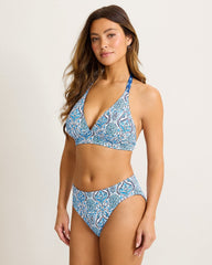 Noble Pineapple Reversible Halter Bikini Top - Indigo Tide Rev