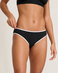 Island Cays Cabana Hipster Bikini Bottoms - Black