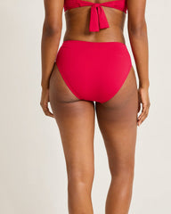 Pearl High-Waist Shirred Bikini Bottoms - Rossovivo