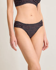 Sunset Blooms Reversible Hipster Bikini Bottoms - Black Rev