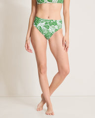Palm Modern Costa Verde High-Waist Bikini Bottoms - Four Leaf Clover
