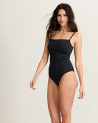 Palm Modern Maillot One-Piece Swimsuit - Black