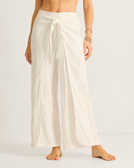 Mykonos Gauze Sarong Beach Pants - Coconut