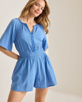 Pico Bay Beach Romper - Blue Monday