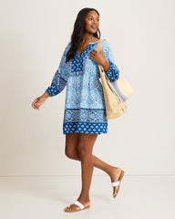 Noble Pineapple Coverup Dress - Indigo Tide