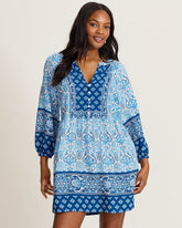 Noble Pineapple Coverup Dress - Indigo Tide
