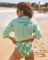 Suntan 'Til Sunset Boyfriend Beach Shirt - Four Leaf Clover