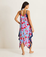 Chambray Beach Scarf Coverup Dress - Mare Navy