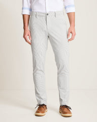 Nova Wave Stretch-Seersucker Sand Stripe Pants - Glass Bottle