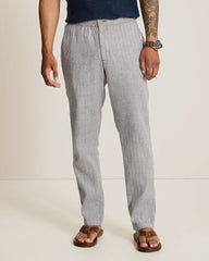 Beach Coast Stretch-Linen E-Waist Pants - Bala Shark