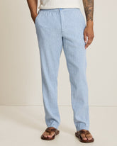 Beach Coast Stretch-Linen E-Waist Pants - Ocean City
