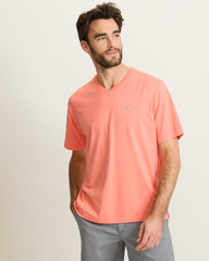 New Bali Skyline V-Neck T-Shirt - Passion Peach