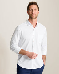 San Lucio Stretch Knit Shirt - White