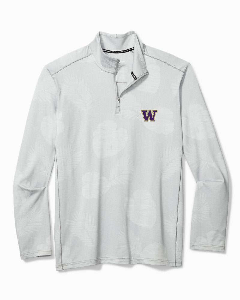 Collegiate Delray Frond Half-Zip IslandZone Sweatshirt - washington