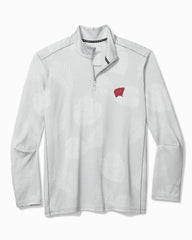 Collegiate Delray Frond Half-Zip IslandZone Sweatshirt - wisconsin