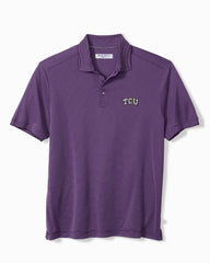 Collegiate Bay Stripe IslandZone Polo - TCU
