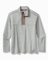 High Score Half-Zip IslandZone Sweatshirt - Spicy Orange