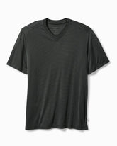 Bay Stripe V-Neck IslandZone T-Shirt - Coal