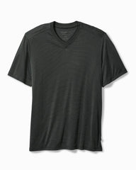Bay Stripe V-Neck IslandZone T-Shirt - Coal