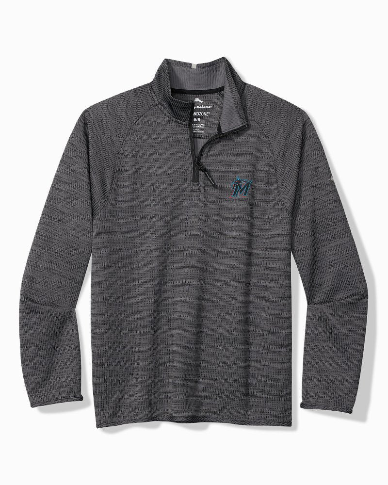 MLB Palm Pro Half-Zip IslandZone Sweatshirt - miami_marlins