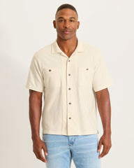 Campanella Cotton Camp Shirt - Natural