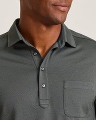 San Lucio Stretch Knit Polo - Coal