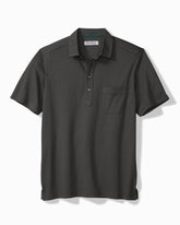 San Lucio Stretch Knit Polo - Coal