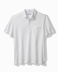 San Lucio Stretch Knit Polo - White