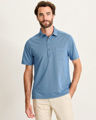 San Lucio Stretch Knit Polo - Eclipse
