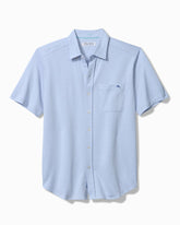 San Lucio Pico Stretch Knit Short-Sleeve Shirt - Dockside Blue