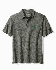 Collegiate Palm Fresco Hibiscus IslandZone Polo - michigan_state