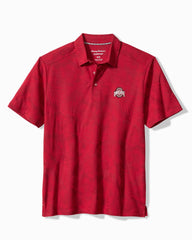 Collegiate Palm Fresco Hibiscus IslandZone Polo - ohio_state