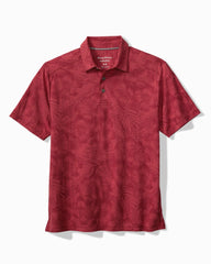 Palm Fresco Hibiscus IslandZone Polo - Dark Sangria