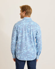 San Lucio Gardenia Stretch Knit Shirt - Jodhpur Blue