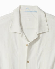 Palm Fresco Beach Border IslandZone® Camp Shirt - Coconut