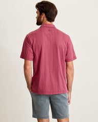 Palm Fresco Beach Border IslandZone® Camp Shirt - China Berry