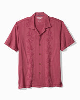 Palm Fresco Beach Border IslandZone® Camp Shirt - China Berry