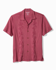 Palm Fresco Beach Border IslandZone® Camp Shirt - China Berry