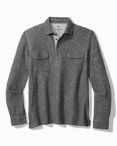 Penn Cove Long-Sleeve Polo - Charcoal Heather