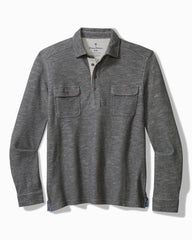 Penn Cove Long-Sleeve Polo - Charcoal Heather