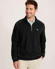 Montego Beach Half-Zip Sweatshirt - Black